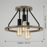 Plafonnier industriel vintage – Image 3