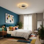 Plafonnier led noir et doré – Image 3