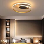 Plafonnier LED noir et doré 5