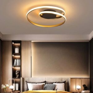 Plafonnier LED noir et doré 5