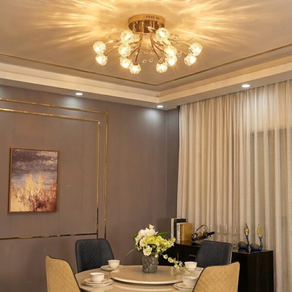 Plafonnier forme fleurs luxe