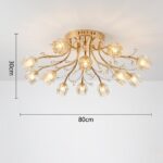 Plafonnier forme fleurs luxe – Image 8