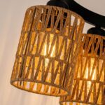 Plafonnier osier multiples tetes – Image 8