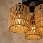 Plafonnier osier multiples tetes – Image 7