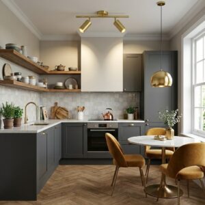 Plafonnier spot doré 2