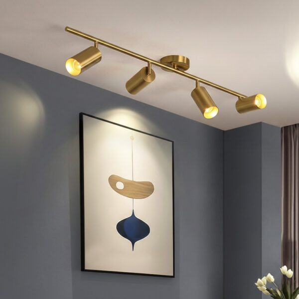 Plafonnier spot doré led