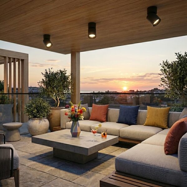 Plafonnier spot terrasse