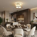 Plafonnier en tissu fleuri – Image 5