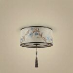 Plafonnier en tissu fleuri – Image 2