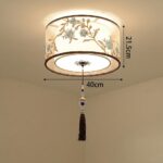 Plafonnier en tissu fleuri – Image 4