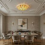 Plafonnier verre art deco – Image 3