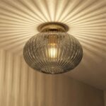 Plafonnier en verre fumé – Image 4