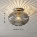 Plafonnier en verre fumé – Image 6