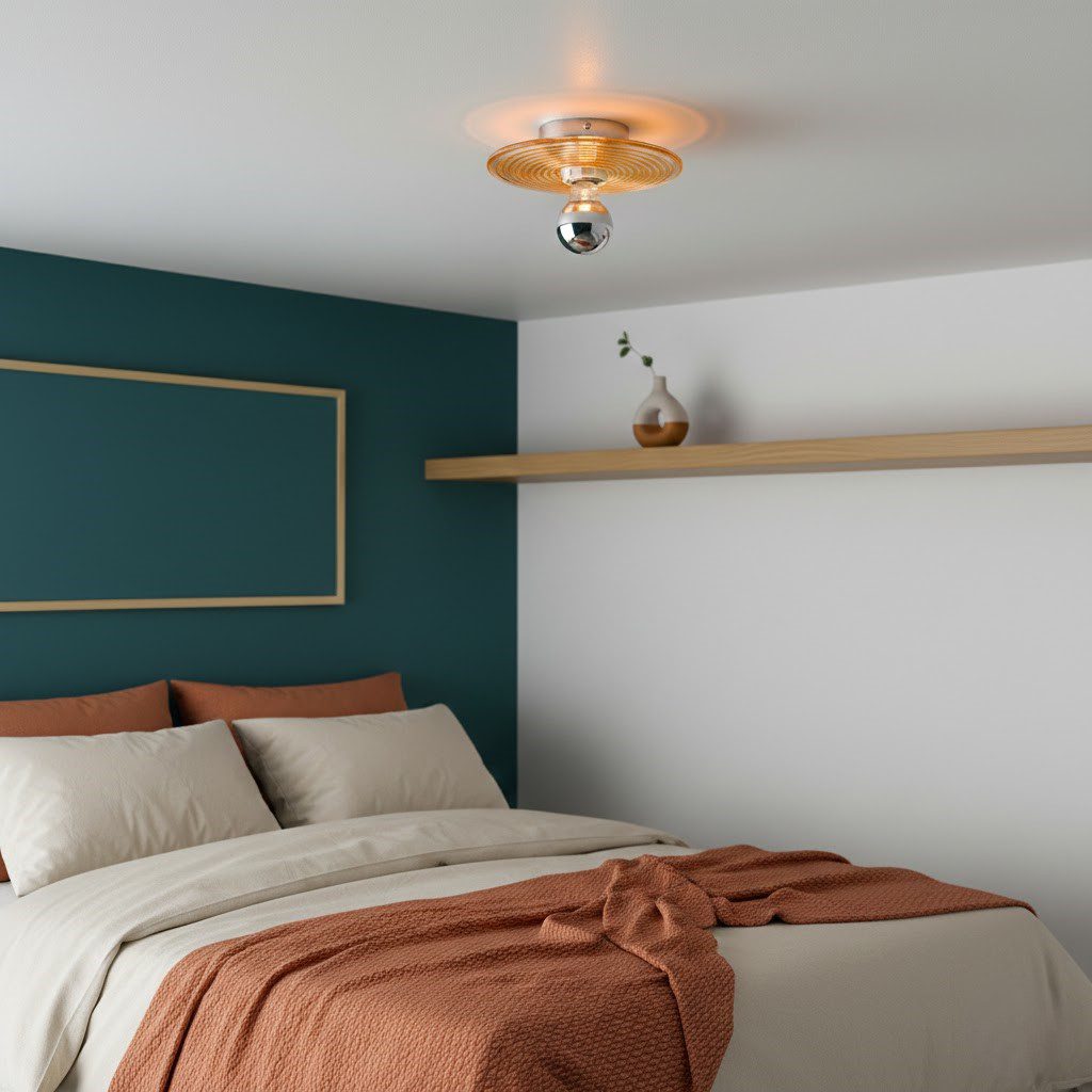 Plafonnier verre soufflé 6 Plafonnier en verre soufflé – Image 1