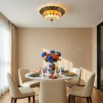 Plafonnier ancien verre vintage – Image 4