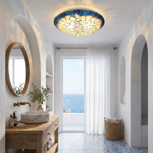 Plafonnier salle de bain vintage