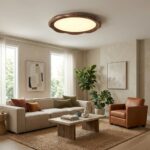 Luminaire plafonnier forme fleur bois – Image 8