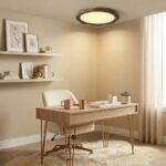 Luminaire plafonnier forme fleur bois – Image 3