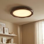 Luminaire plafonnier forme fleur bois – Image 6