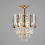 Luminaire plafonnier laiton cristal – Image 8