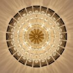 Luminaire plafonnier laiton cristal – Image 2