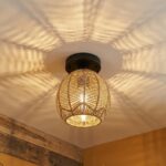 Petit plafonnier rotin – Image 7