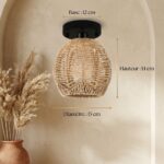 Petit plafonnier rotin – Image 8