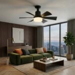 Petit ventilateur plafonnier noir – Image 5