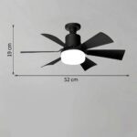 Petit ventilateur plafonnier noir – Image 9