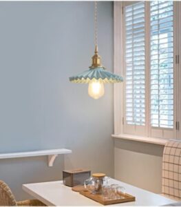 Petite suspension céramique bleu roi