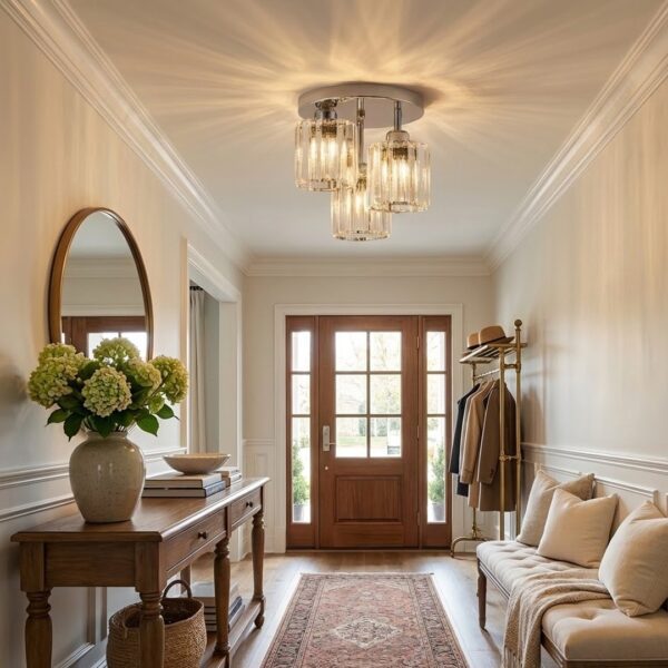 Plafonnier 3 lampes entree