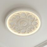 Plafonnier ancien porcelaine fleur – Image 5