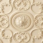 Plafonnier ancien porcelaine fleur – Image 3