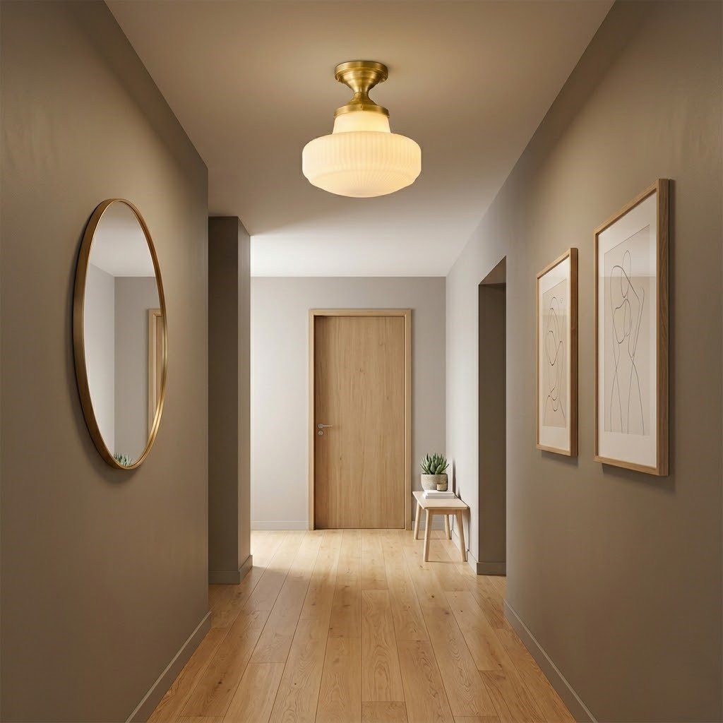 plafonnier art deco opaline 4 Plafonnier art deco opaline – Image 1