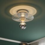 Plafonnier art deco verre cannelé – Image 3