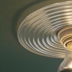 Plafonnier art deco verre cannelé – Image 6