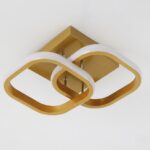 Plafonnier carré doré – Image 2