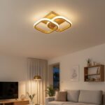 Plafonnier carré doré – Image 5