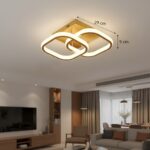 Plafonnier carré doré – Image 8