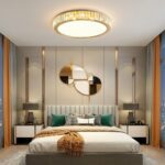 Plafonnier doré moderne