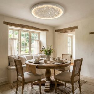 Plafonnier-fleur-blanc