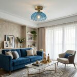 Plafonnier fleur bleu – Image 6