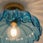 Plafonnier fleur bleu – Image 4