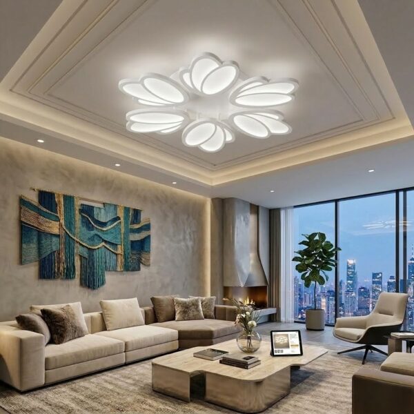 Plafonnier fleur placo