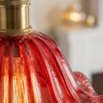 Plafonnier fleurs verre coloré – Image 6