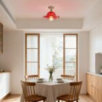 Plafonnier fleurs verre coloré – Image 4