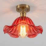 plafonnier-fleurs-verre-coloré