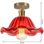 Plafonnier fleurs verre coloré – Image 2