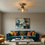 Plafonnier fleurs vintage – Image 7