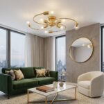 Plafonnier laiton design